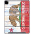 California Flag Light Wood iPad Pro 12.9in (2020) Clear Case